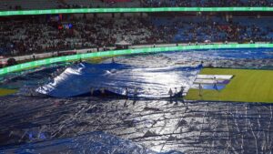 Wet outfield delays toss for RCB-KKR clash in IPL