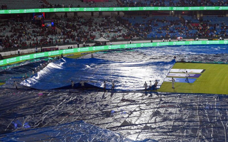 Wet outfield delays toss for RCB-KKR clash in IPL