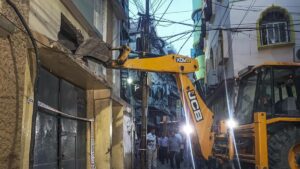 Trinamool party office, clock tower demolished in West Bengal