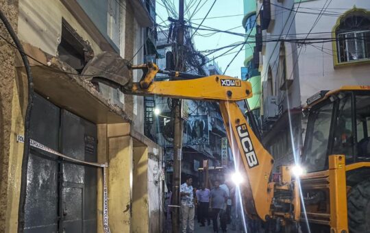 Trinamool party office, clock tower demolished in West Bengal