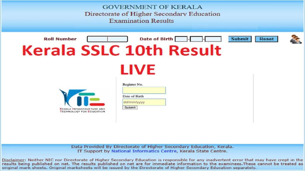 Kerala SSLC Result 2026 Live Updates: What are the official websites to check Kerala board Class 10th results?