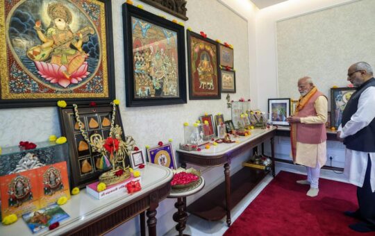 PM Modi meets Vice-President on Tamil New Year